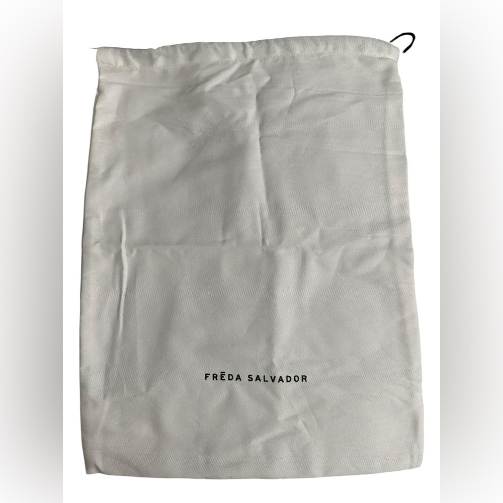 FREDA SALVADOR Dust Bag Approximately 14.5”X10.5” White with black string